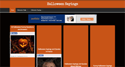 Desktop Screenshot of halloweensayings.net