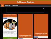 Tablet Screenshot of halloweensayings.net